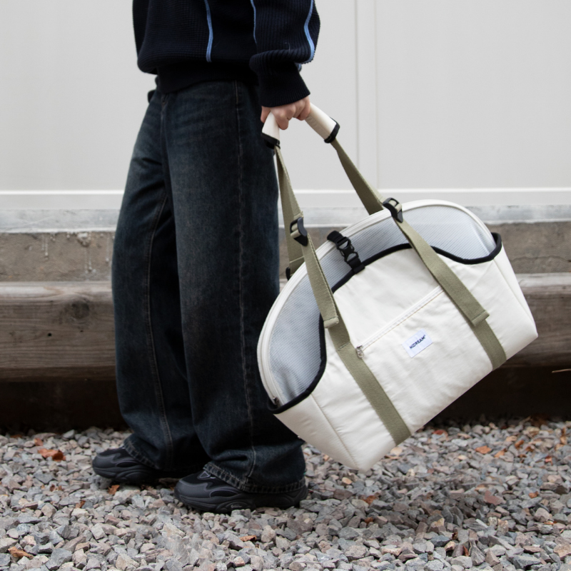 Pet Walking Shoulder Bag with Removable Mesh Cover