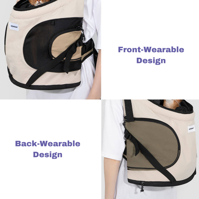 Breathable Front-Facing Cat Carrier Backpack side view