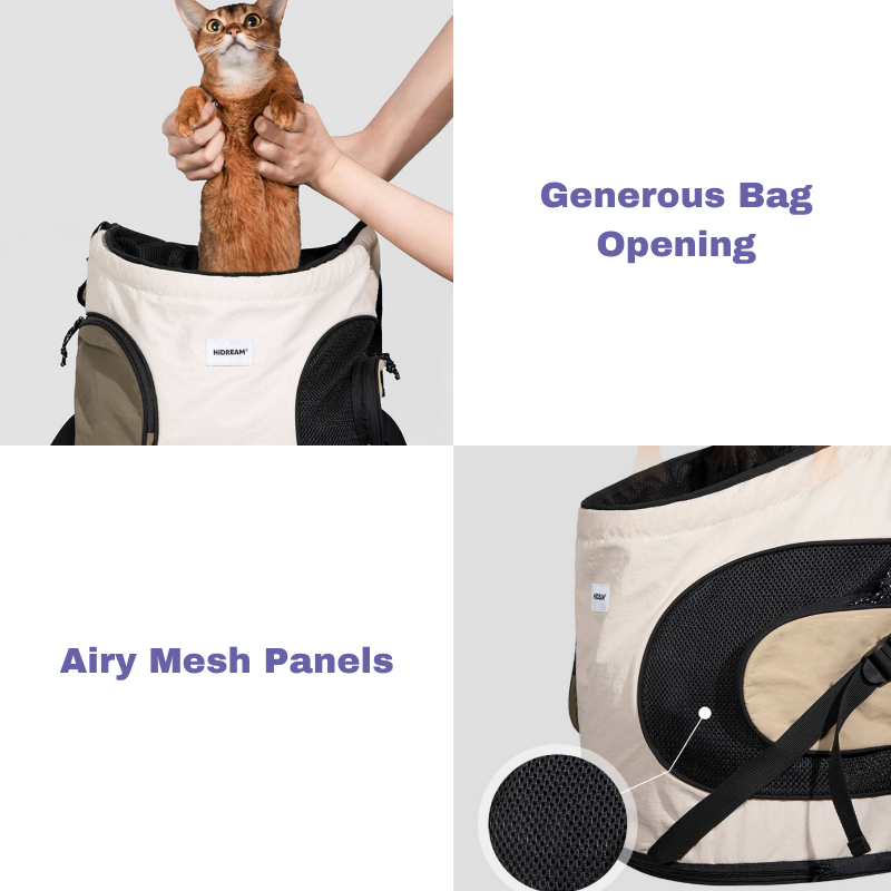 Breathable Front-Facing Cat Carrier Backpack back view