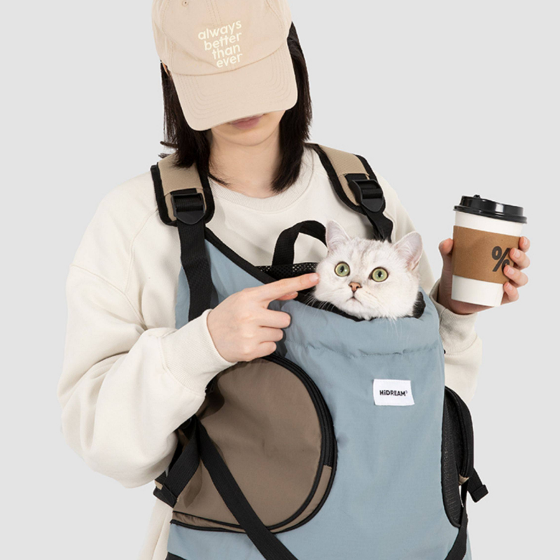 Breathable Front-Facing Cat Carrier Backpack front view
