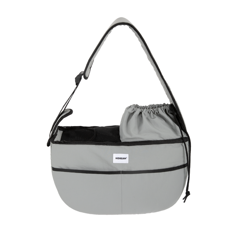 Gray outdoor pet tote shoulder bag product view