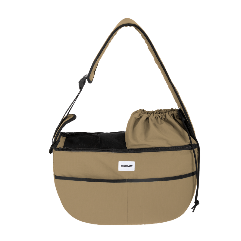 Tan outdoor pet tote shoulder bag product view