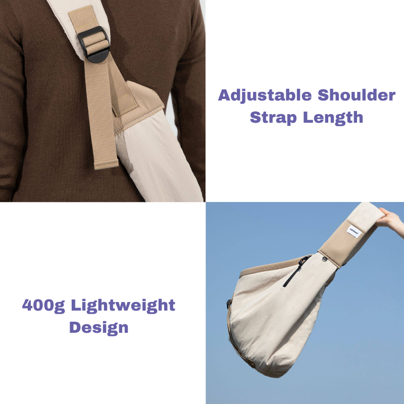 Ergonomic Portable Hands-Free Pet Sling Carrier back view