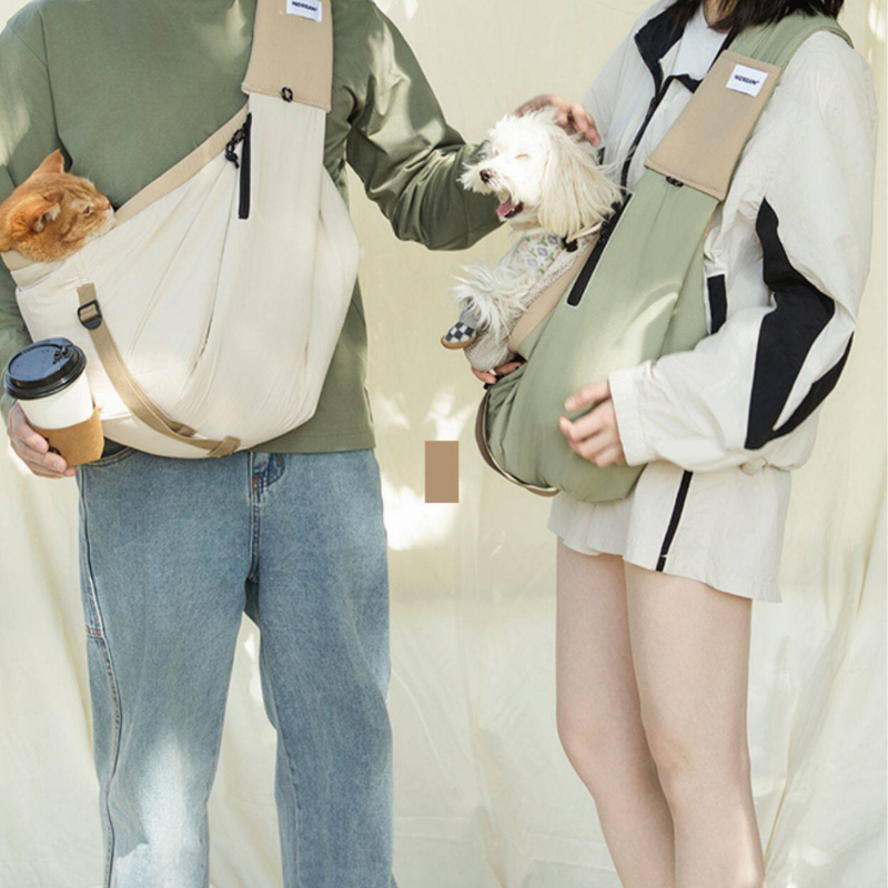 Ergonomic Portable Hands-Free Pet Sling Carrier front view