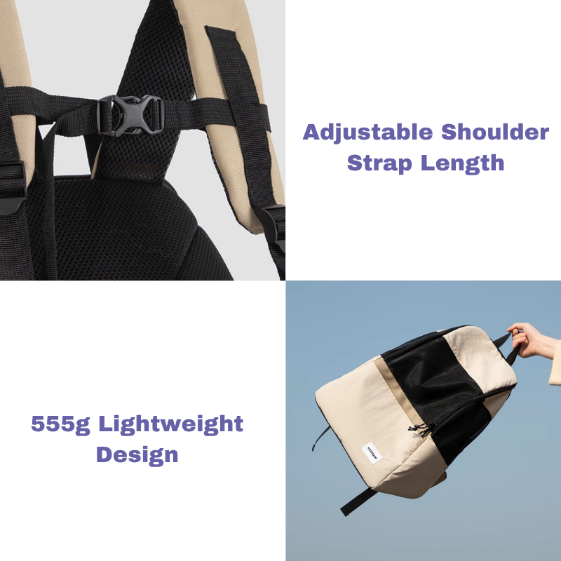 Breathable Airline-Approved Pet Backpack Carrier side view