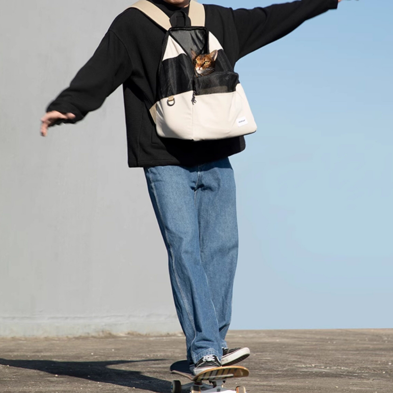 Breathable Airline-Approved Pet Backpack Carrier size and fit view