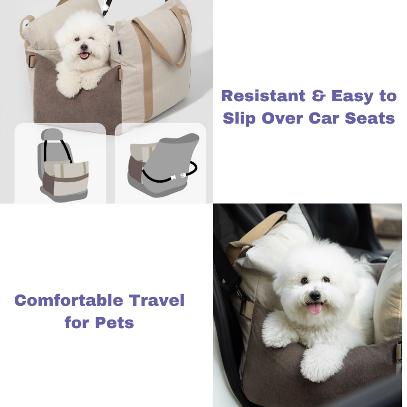 Pet Car Safety Seat with Padded Cushion side view