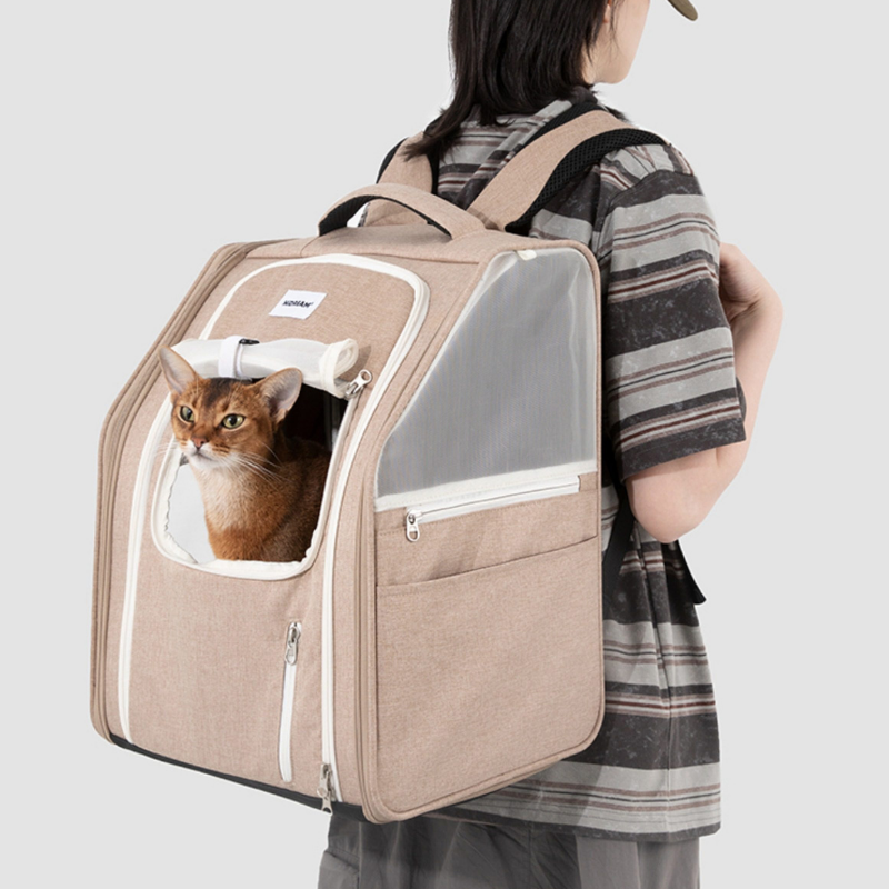 Mobile Castle Pet Backpack close-up detail view