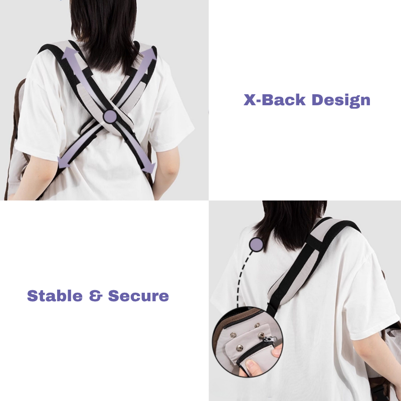 Convertible Pet Sling Backpack side view
