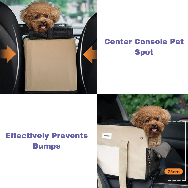 Breathable Center Console Pet Car Seat back view