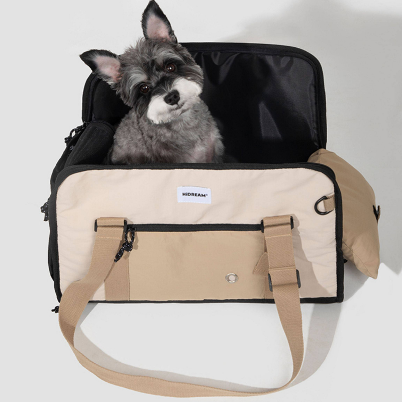 Aesthetic Lightweight Canvas Pet Tote Carrier front view