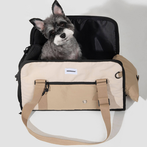 Aesthetic Lightweight Canvas Pet Tote Carrier front view