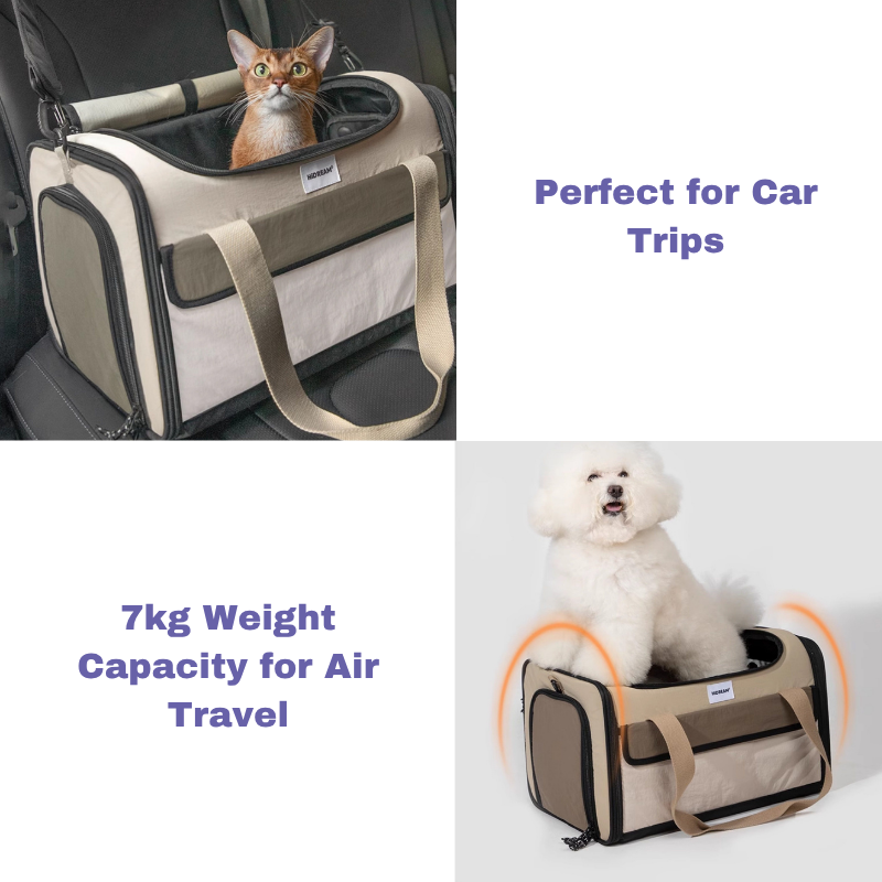 Airline Approved Foldable Pet Carrier in-use lifestyle view