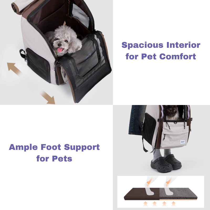 Ergonomic Anti-Sag Pet Backpack side view