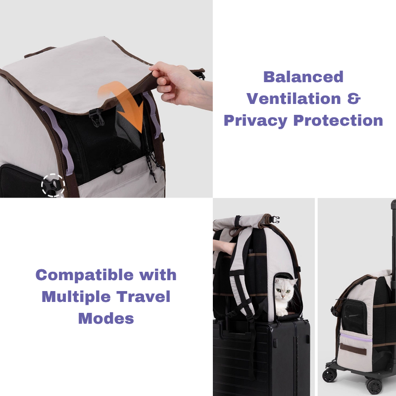 Ergonomic Anti-Sag Pet Backpack back view