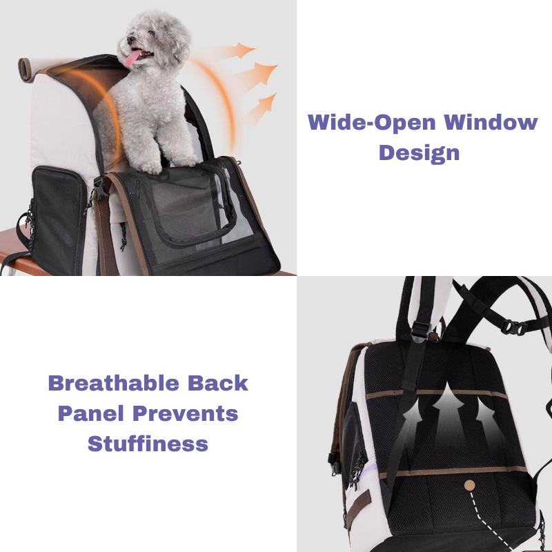 Ergonomic Anti-Sag Pet Backpack in-use lifestyle view