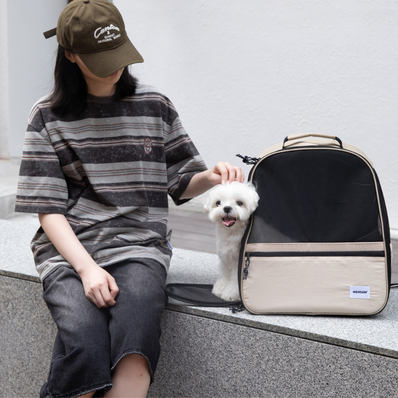 Lightweight Breathable Pet Backpack close-up detail view