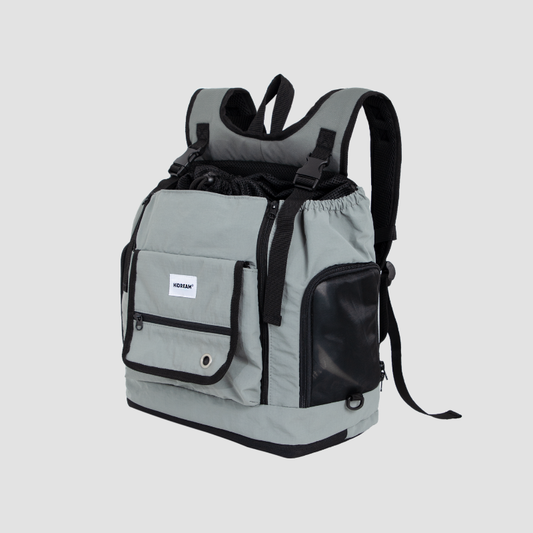 Gray mountain chest backpack cat front carrier product view