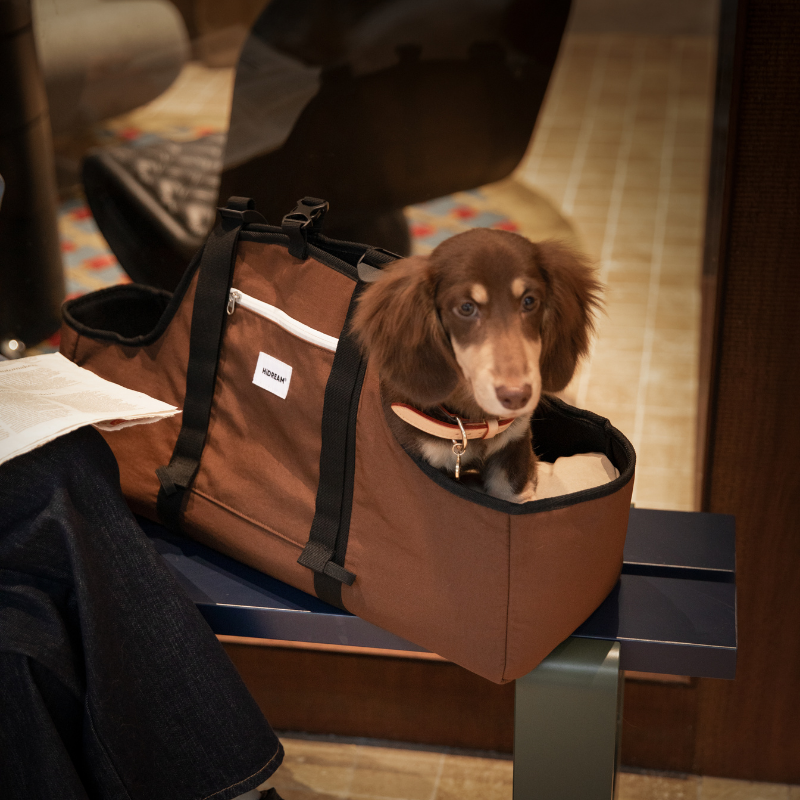 Baguette-Style Pet Shoulder Carrier for Dachshunds and Small Dogs