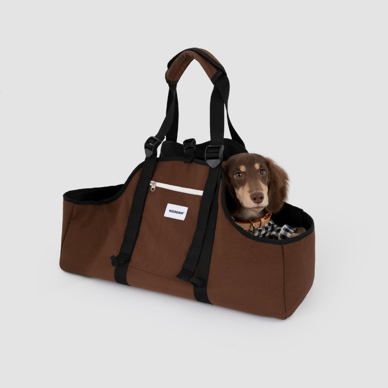 Baguette-Style Pet Shoulder Carrier for Dachshunds and Small Dogs