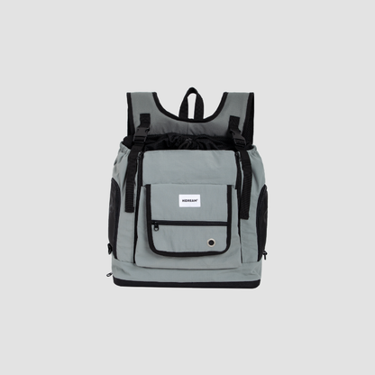 Gray mountain chest backpack cat front carrier front view