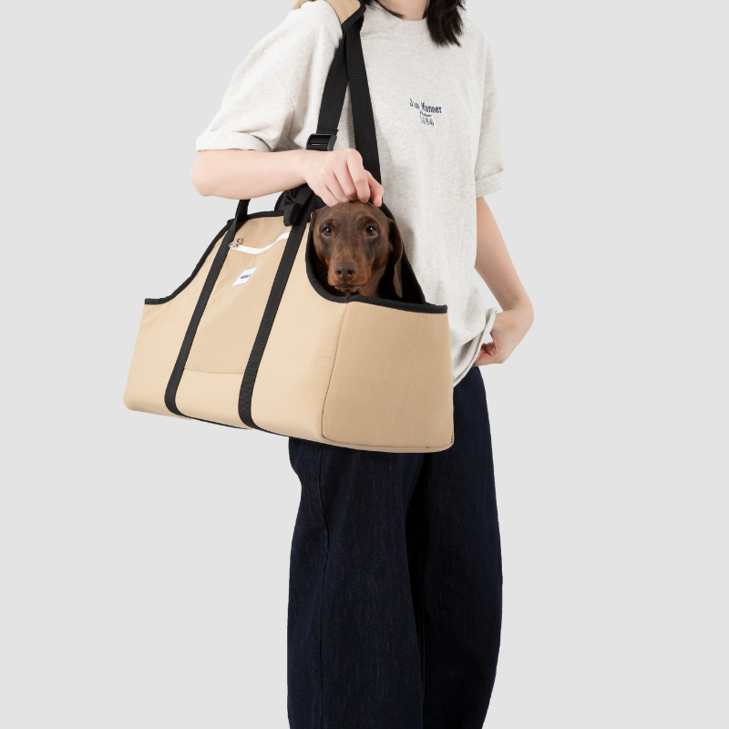 Baguette-Style Pet Shoulder Carrier for Dachshunds and Small Dogs