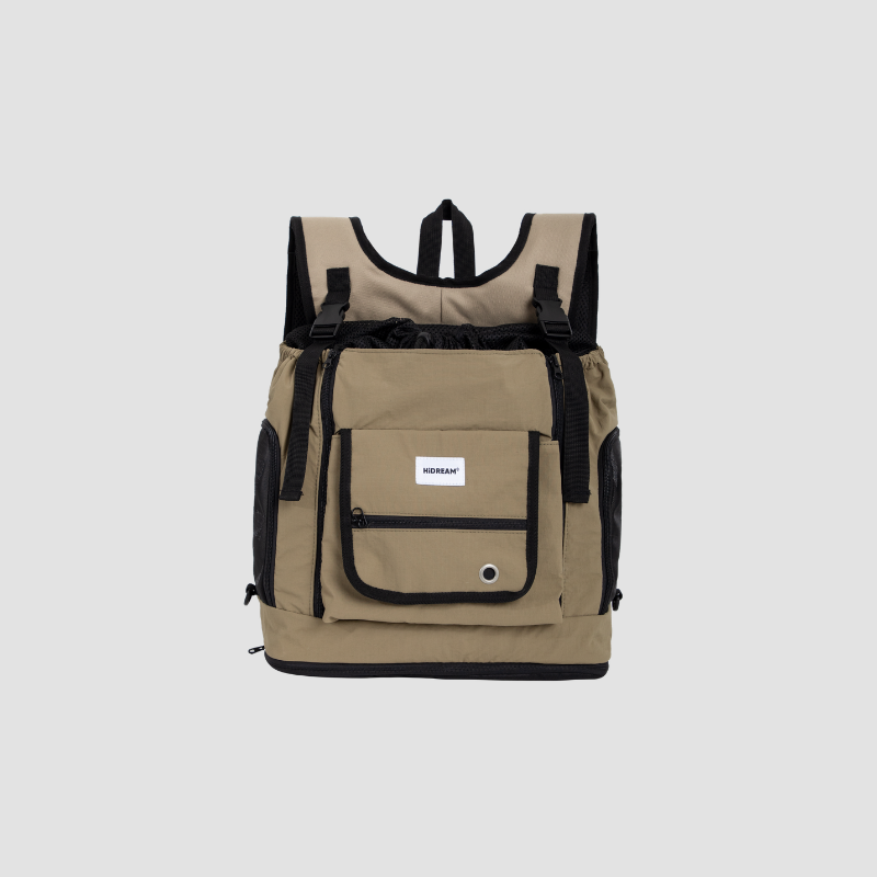 Tan mountain chest backpack cat front carrier product view