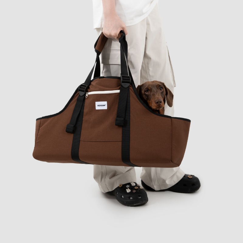 Baguette-Style Pet Shoulder Carrier for Dachshunds and Small Dogs