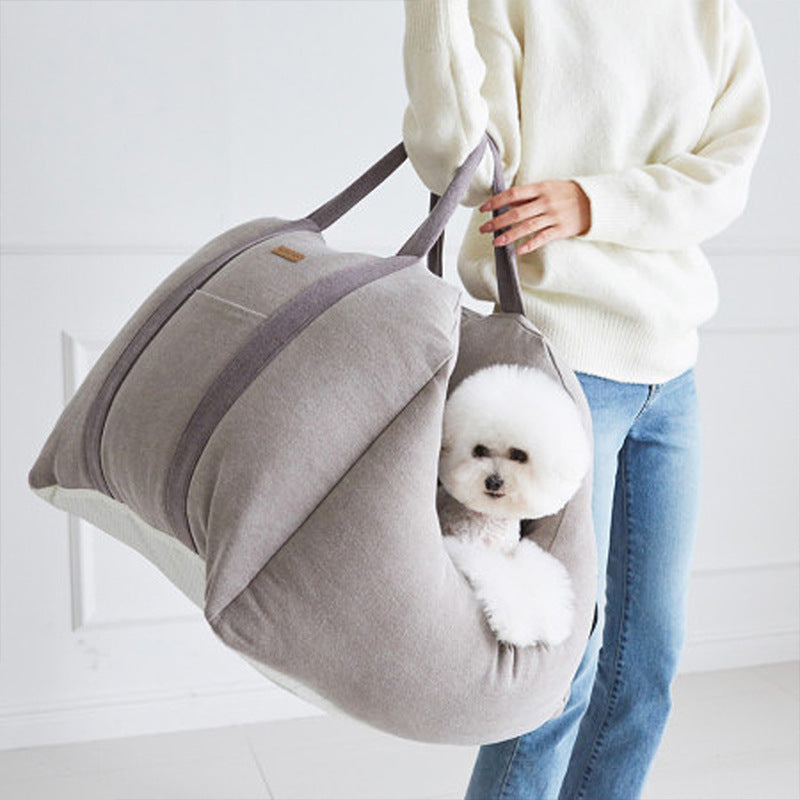 UltraSoft Pet Dog Car Carrier Seat in-use lifestyle view