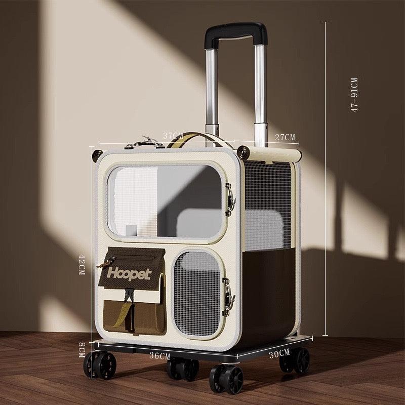 Cat Carrier Backpack With Wheels Trolley Bag