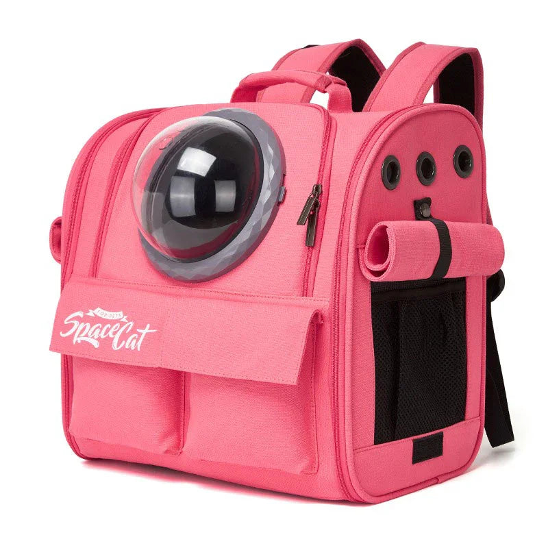 Canvas Cat Carrier Bag Expandable Backpack