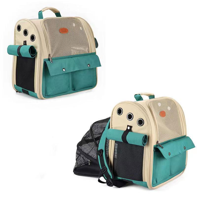 Canvas Cat Carrier Bag Expandable Backpack