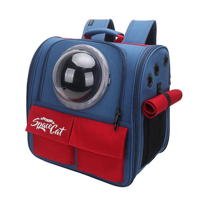 Canvas Cat Carrier Bag Expandable Backpack
