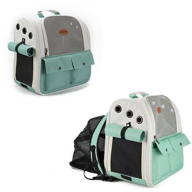 Canvas Cat Carrier Bag Expandable Backpack