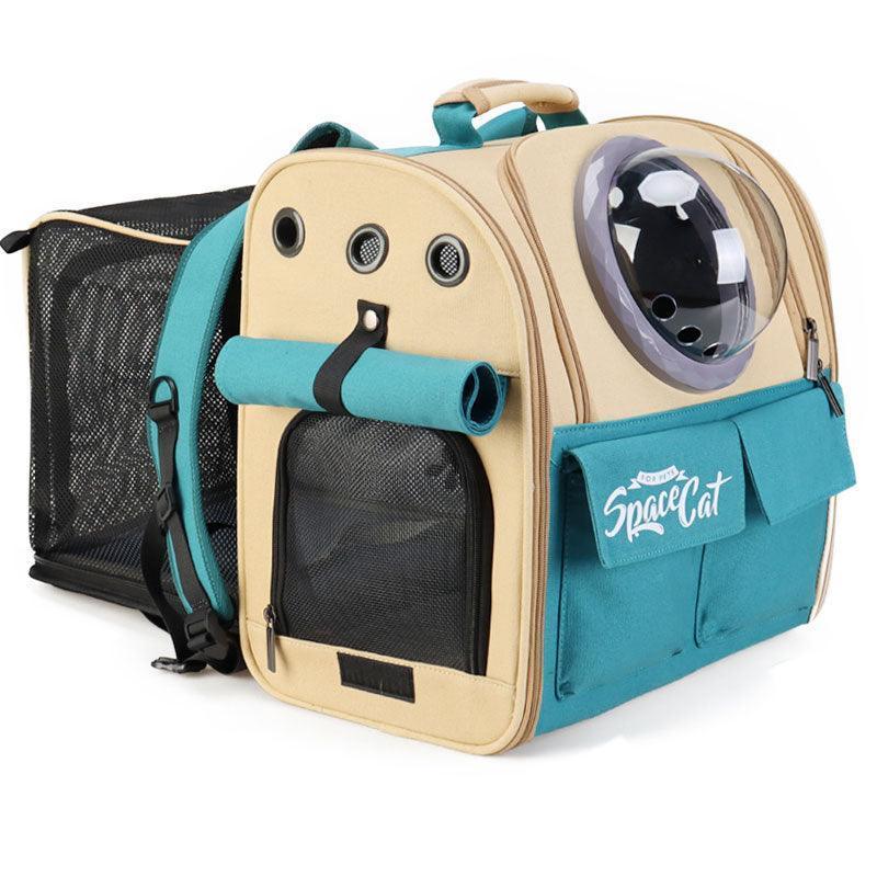 Canvas Cat Carrier Bag Expandable Backpack