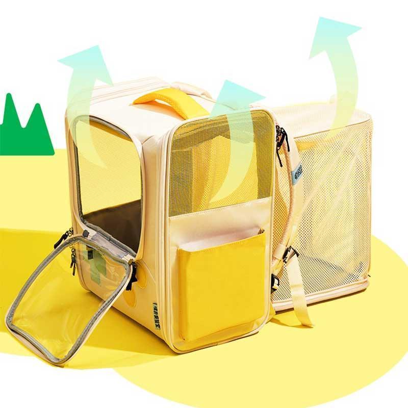 Game Retro Cat Backpack Expandable Carrier Bag