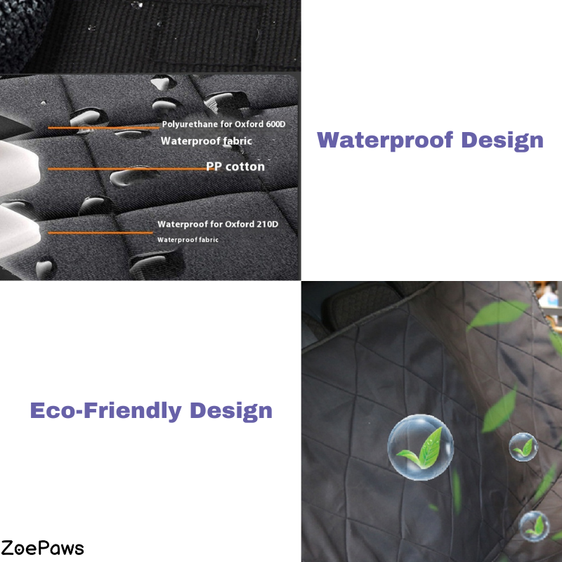 Portable Pet Car Seat Cover size and fit view