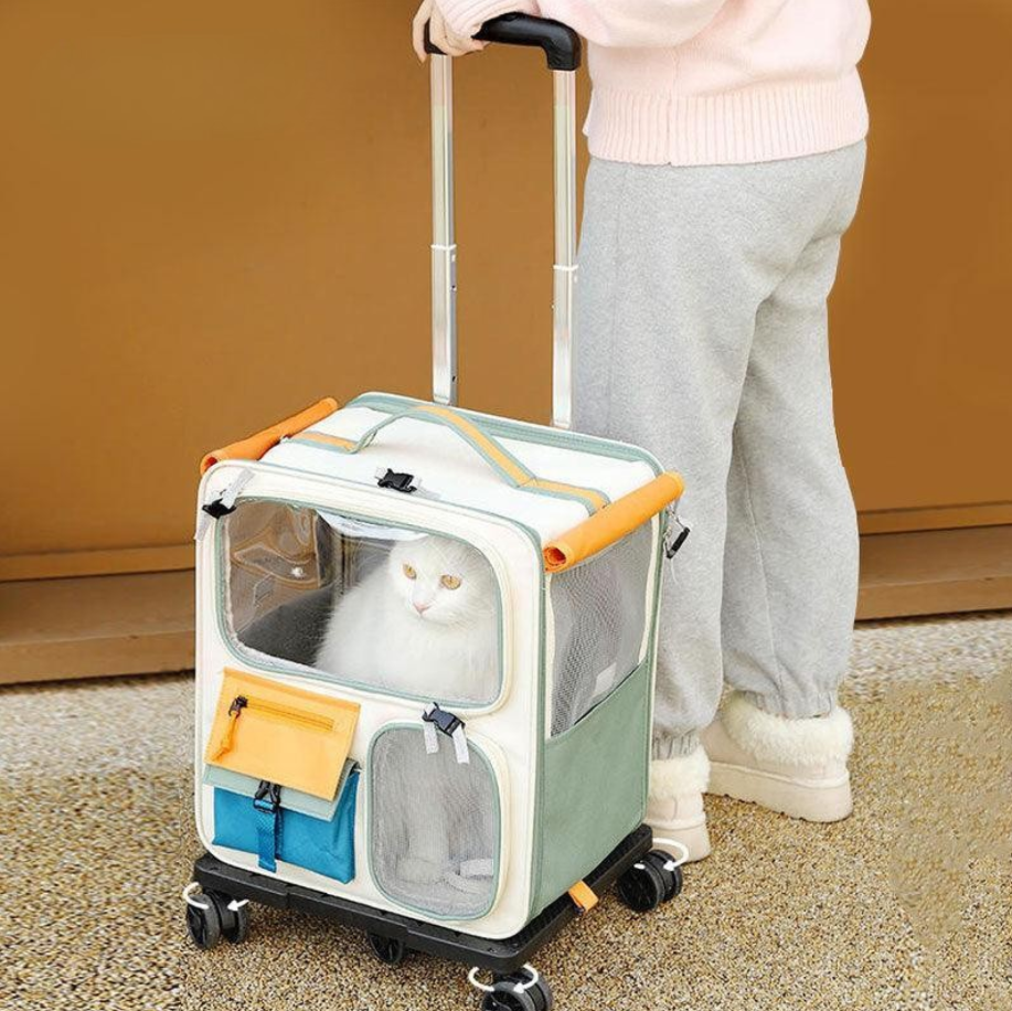 Cat Carrier Backpack With Wheels Trolley Bag