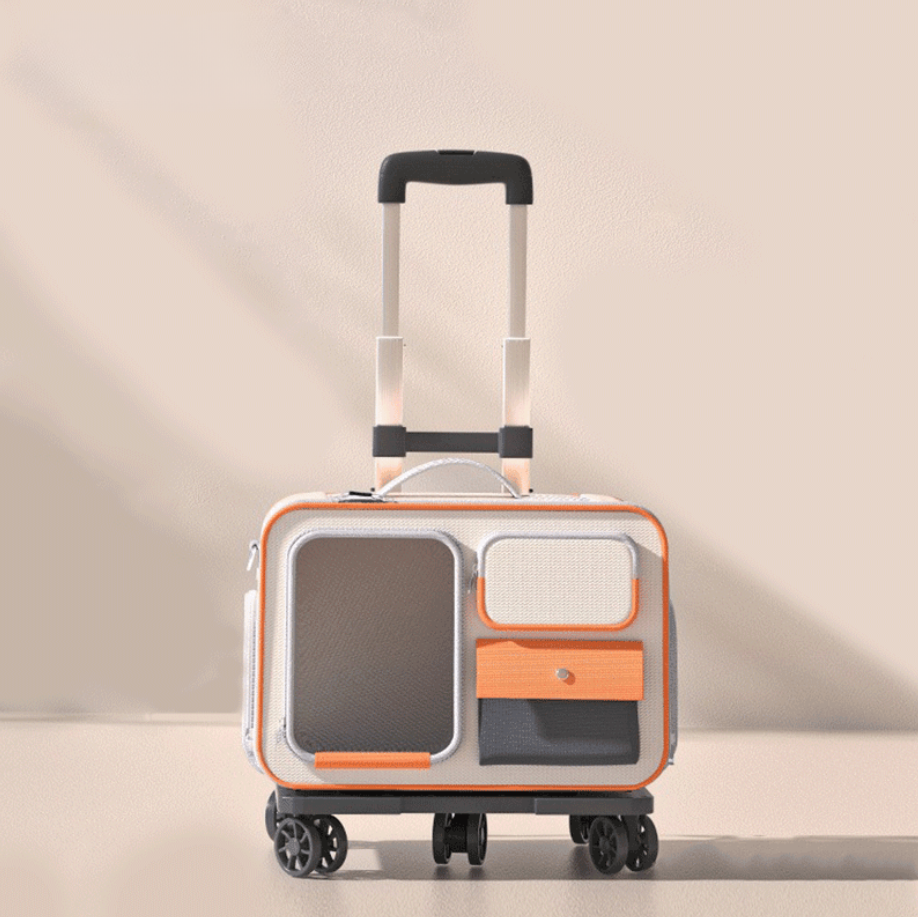 Cat Rolling Carrier Backpack With Wheels Trolley Bag