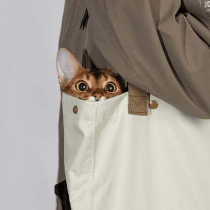 Aesthetic Breathable Canvas Pet Carrier Tote - ZoePaws