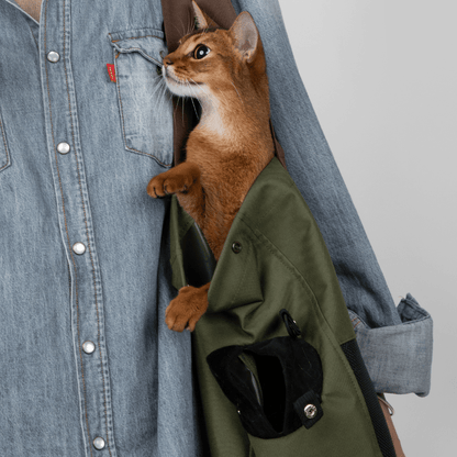 Aesthetic Breathable Canvas Pet Carrier Tote - ZoePaws