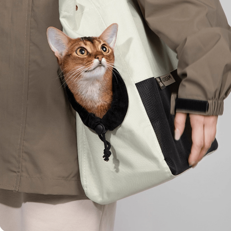 Aesthetic Breathable Canvas Pet Carrier Tote - ZoePaws