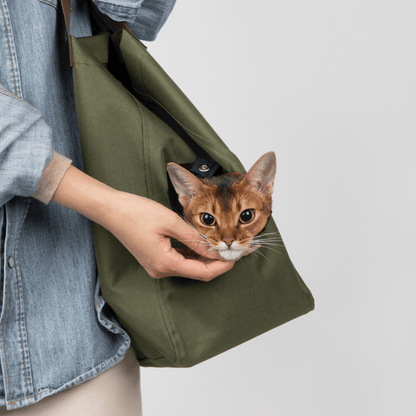 Aesthetic Breathable Canvas Pet Carrier Tote - ZoePaws