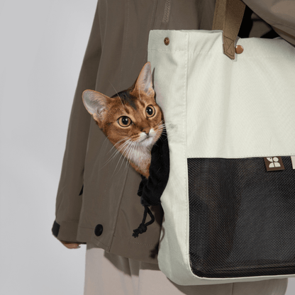 Aesthetic Breathable Canvas Pet Carrier Tote - ZoePaws