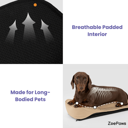 Baguette-Style Pet Shoulder Carrier for Dachshunds and Small Dogs - ZoePaws