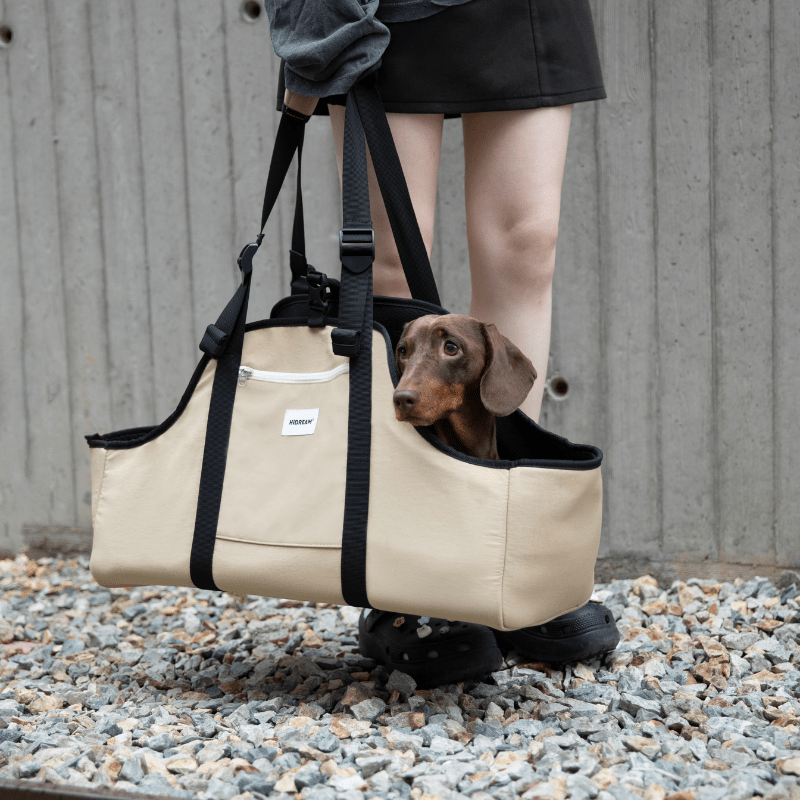 Baguette-Style Pet Shoulder Carrier for Dachshunds and Small Dogs - ZoePaws