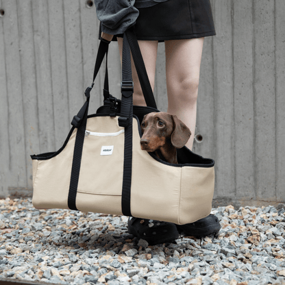 Baguette-Style Pet Shoulder Carrier for Dachshunds and Small Dogs - ZoePaws