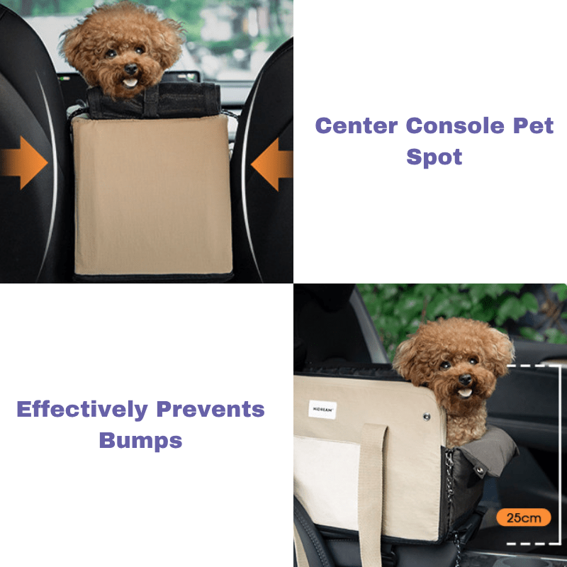 Breathable Center Console Pet Car Seat - ZoePaws