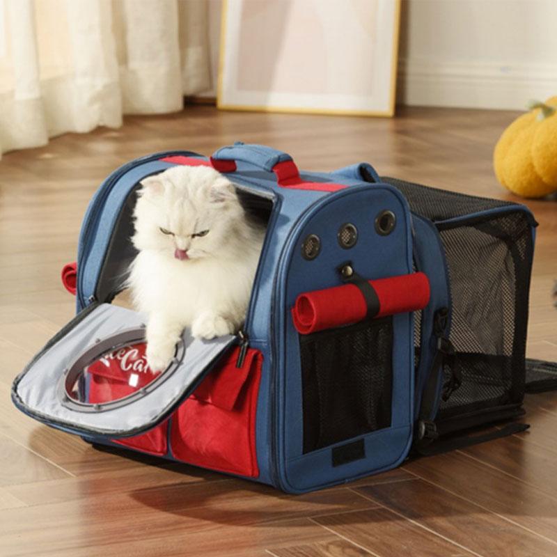 Canvas Cat Carrier Bag Expandable Backpack - ZoePaws