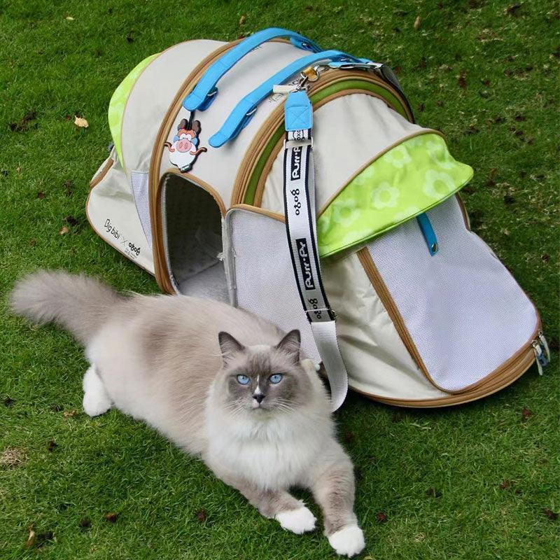 Cat Carrier Tent Foldable Large 2 Color Backpack - ZoePaws
